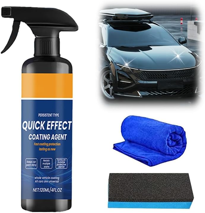 Advanced Car Quick-Acting Coating Agent Spray, Multifunctional Car Paint Protection, Easy to Use Waterless Car Wash Spray for Outdoor Detailing, Durable Car Agent Spray for Car Owners (1 Pcs)