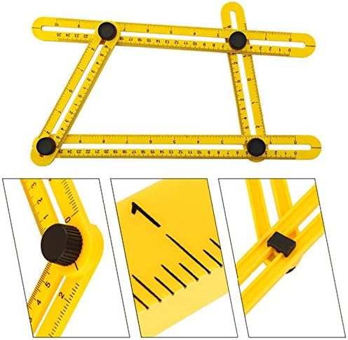 Angle Ruler Multi Angle Measuring Ruler Multi Angle Measuring Tool Angle Template Tools for Men Angle Expert Multi Angle Ruler Ultimate Template Tool Universal Angularizer Ruler 10 Inch