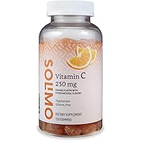 Amazon Brand - Solimo Vitamin C 250mg, 150 Gummies (2 Gummies per Serving), Immune Health