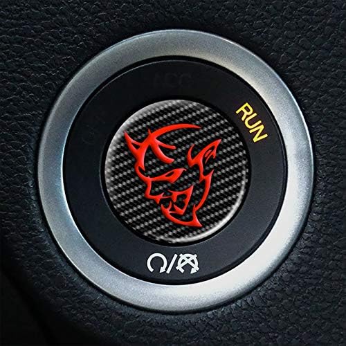 Moto Badge Challenger Demon Start Button Overlay Sticker Decal (Red) AA31