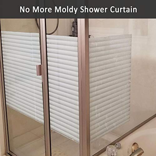 Mikomer Privacy Blinds Window Film,Stained Glass Door Film,Static Cling Window Tint,Heat Control Anti UV Removal Window Cling for Office and Home,17.7 inches by 78.7 inches