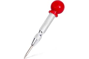Center Punch, 5-Inch Automatic Center Punch for Metal, Adjustable Impact Spring Loaded Center Punch Tool