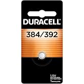 Duracell 384/392 Silver Oxide Button Battery, 1 Count Pack, 384/392 1.5 Volt Battery, Long-Lasting for Watches, Medical Devices, Calculators, and More