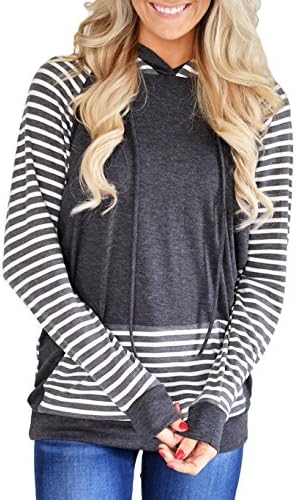 Xinglan Women Casual Camo Floral Print Long Sleeve Drawstring Hoodie Pullover Sweatshirt with Pockets