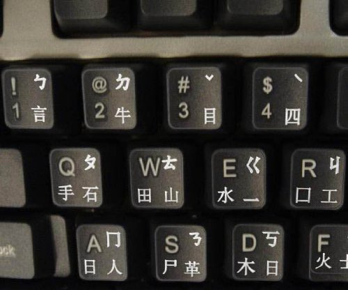 CHINESE KEYBOARD STICKERS TRANSPARENT BACKGROUND WITH WHITE LETTERING