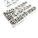 SpzcdZa 150pcs 304 Stainless Steel Serrated Hex Flange Nuts Flange Metric Hex Lock Nuts Assortment Kit (M3 M4 M5 M6 M8 M10 M12)