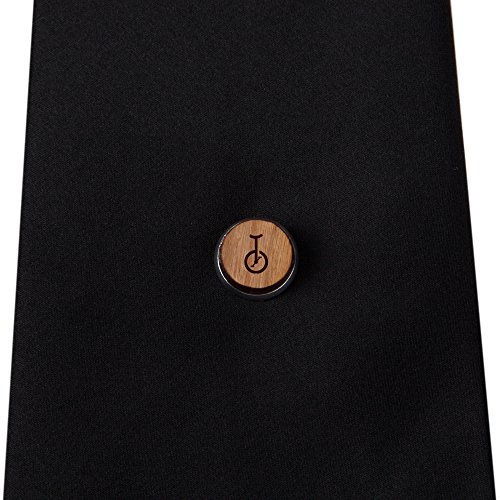 Unicycle Stylish Cherry Wood Tie Tack- 12Mm Simple Tie Clip with Laser Engraved Design - Engraved Tie Tack Gift