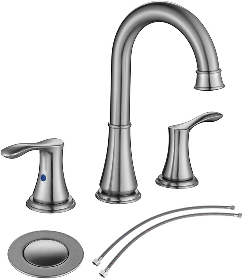 Water S Good 2 Handle Widespread Bathroom Faucet With Pop Up Drain