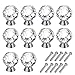 Dia. of Crystal 30mm Transparent Glass kids Cabinet Decor Knobs and Pull Handles,Sets of 10 with Screws,Weight 45g
