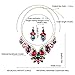 Hamer Collar Costume Jewelry Crystal Choker Pendant Statement Chain Charm Necklace and Earrings Sets Women (3#)