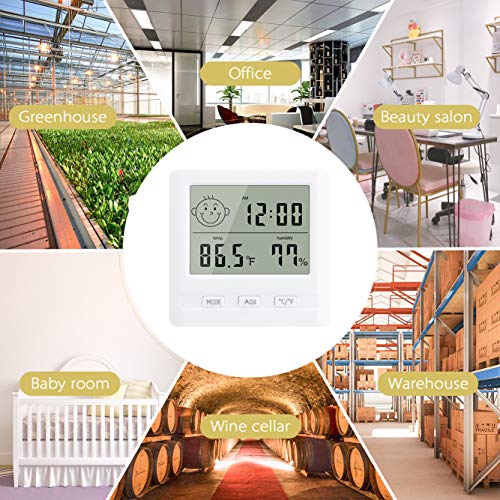 BEYELIAN Beauty Salon Use Digital Thermo Hygrometer Indoor Humidity Temperature Monitor ℃/℉ Switch for Home, Office, Greenhouse, Warehouse - Thumbnail 5