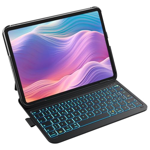 Inateck Hülle mit Tastatur für iPad 11(A16)/10. Gen, Ultraleicht 442g
