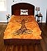 Your Spirit Space TM Orange Tree of Life Tapestry- Good Luck. Quality For Home or Dorms Psychedelic Hippie Contemporary Canvas Wall Hanging Art The Ultimate Bohemian Tapestry Decor