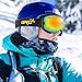 COPOZZ Ski Goggles, G1 Mens Womens Ski Snowboard Snowboarding Goggles - Over Glasses Double Lens Anti Fog Frameless,Cool REVO Mirror Blue for Men Women Youth Snowmobile Skiing
