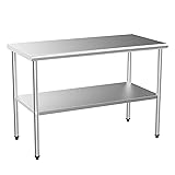ROVSUN 48'' x 24'' Stainless Steel Table for Prep