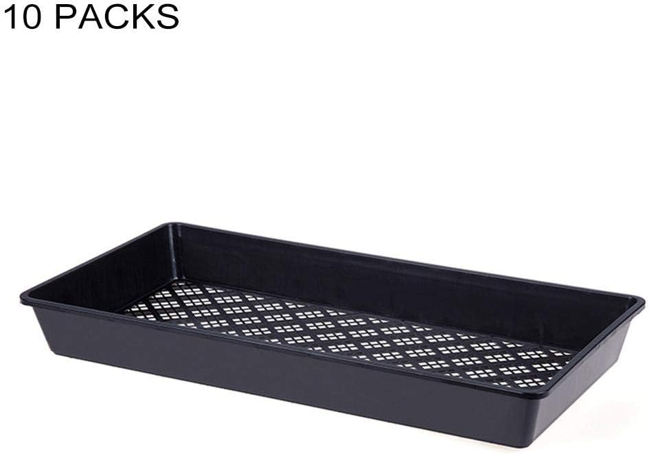 rosemaryrose Nursery Tray, Mesh Bottom 1020 Trays - 10 Pack Extra Strength - for Microgreens, Soil Blocks, Wheatgrass, Hydroponic and Fodder