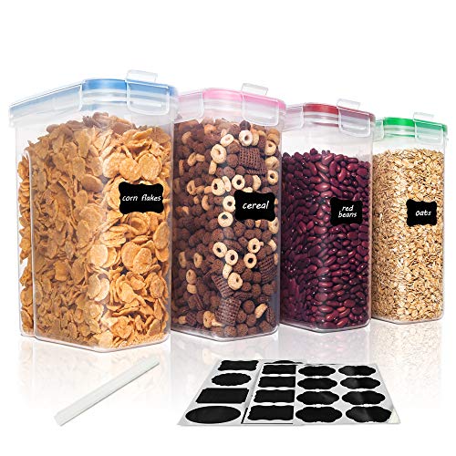 4 Piece Set Vtopmart Cereal Storage Container Set, BPA Free Plastic 84.