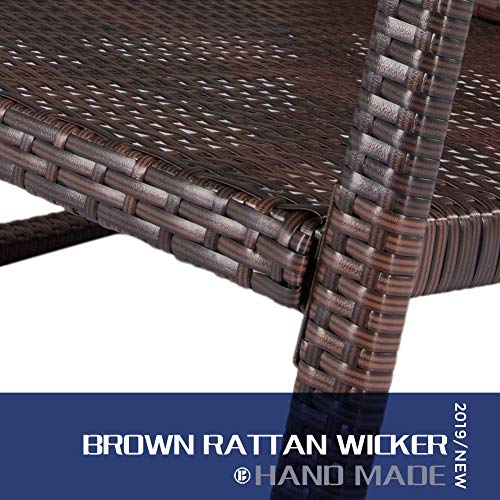 image for INTERGREAT Incbruce Outdoor Patio Rocking Chair 2 Piece Wicker Rocking