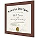 8.5x11 Dark Brown Document Frame - Made to Display Certificates 8.5x11 Inches, Classic Style, Mahogany Brown - Document Frames, Certificate Frames, Diploma Frames