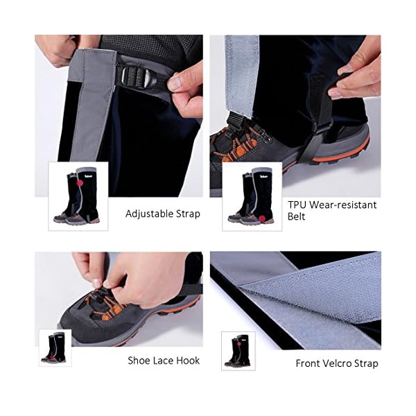 Lucky2Buy-Unisex-Waterproof-Snow-Leg-Gaiter-Cold-resistant-Anti-Scratch-Wear-Resistant-Hiking-Boots-Gaiters-Shoe-Boot-Gaiter