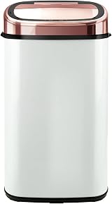Tower T80904RW Kitchen Bin 58 L Sensor Lid Rose Gold White