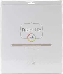 Becky Higgins 380010 Project Life Photo Pocket Page Protector-12 x Design G (12 Piece)