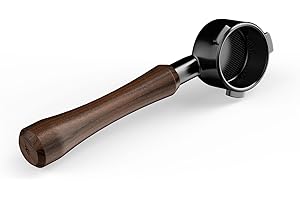 MHW-3BOMBER 54mm Bottomless Portafilter Fits Breville Barista Express, BES870XL, BES878, BES880, 3-Ears Espresso Portafilter with Filter Basket for 54mm Breville Machines, Wood Handle, BP7118B