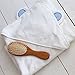 ELLTERA Hooded Baby Bath Towel – 100% Natural Bamboo – Anti-Bacterial & Hypoallergenic – BONUS FREE Hairbrush - Soft, Comfortable & Eco-Friendly – High Moisture Absorption & Wicking