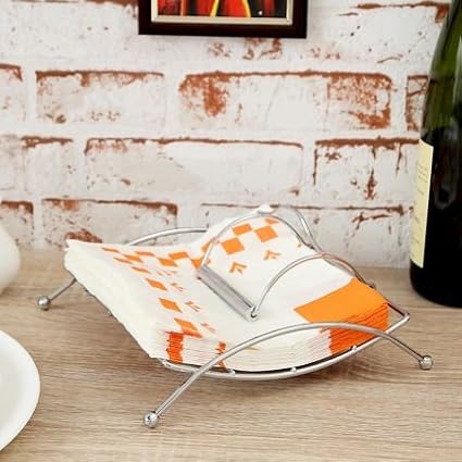 Gold Star Steel Napkin Holder Waves (Silver)