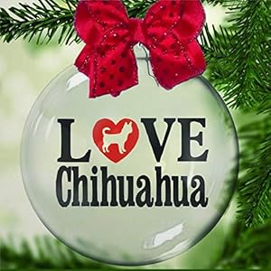 DONL9BAUER Kerstbal Ornament LIEFDE CHIHUAHUA Hond Lover Gift, Drijvende Ornament kerstballen Vulbare Bal Vakantie…