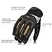 Vgo... 3-Pairs Heavy Duty Synthetic Leather Work Gloves, Impact Protection Mechanic Gloves, Rigger Gloves, Vibration Reduction, Touchscreen Capable (Size XXL, Black, SL8849)