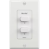 Herdio in-Wall Speaker Selector Switch - 2 Channel Home Audio Speakers Controller for Pair of Speakers - Support 120W Peak Power Per Channel