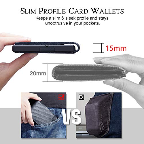 Dapper Leather Bifold Wallet EDC Wallet – JEXICASE Money Clip Wallet for Men – Minimalist Card Wallet for Men –RFID Blocking Card Holder Minimalist Bifold Wallet (Black)