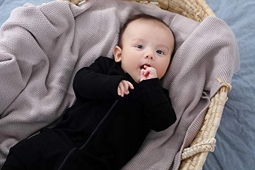 O2 BABY Baby Boys Girls Organic Cotton Zip-Front Sleeper Pajamas, Footed Sleep 'n Play