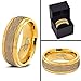 Charming Jewelers Tungsten Wedding Band Ring 8mm for Men Women Comfort Fit Celtic Knot 18K Yellow Gold Plated Step Beveled Edge Brushed Polished