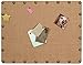 Linon Burlap Nailhead Small Corkboard