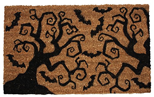 Natural Coir Coco Fiber Non-Slip Outdoor/Indoor Halloween Doormat, 16X28