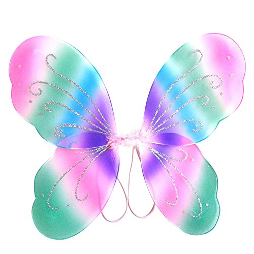 BOBORA Kid Girl Angel Fairy Wings Dress Party Costume Halloween Cosplay Costume