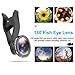 Phone Camera Lens - 4 in 1 Cell Phone Lens kit, 12x Telephoto Lens + 0.65x Wide Angle Lens + Macro Lens + Fisheye Lens,Clip-On Lenses for iPhone Android Smartphone with Tripod+Shutter Remote