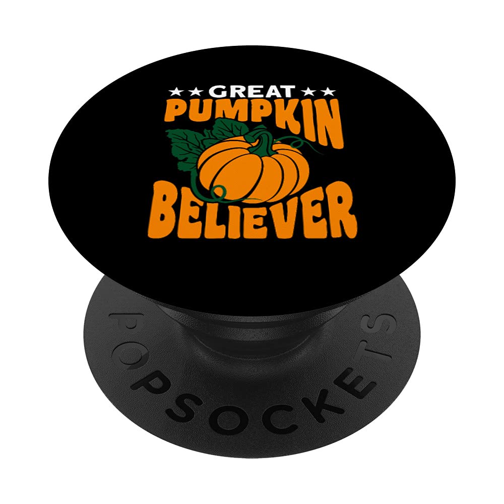 Great Pumpkin Believer - Funny Pumpkin PopSockets Swappable PopGrip