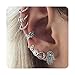 Cyntan Vintage Bohemian Sun Moon Hand Of Fatima Charm Ear Studs Carved Ear Cuffs Earring Set