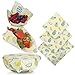Savourio Reusable Beeswax Food Wrap - Eco-Friendly, Organic, Biodegradable Sustainable - Food Storage Wrappers, Alternative To Plastic Bags, Beeswax Cloth, Organic Beeswax Wraps Cling Sandwich      