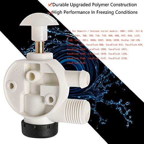 LEIMO 385314349 RV Water Valve Assembly Camper Trailer Toilet Repair Kit Replacement for Dometic