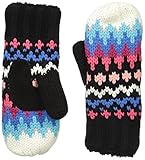 Isotoner Women's Chunky Cable Knit Sherpasoft Mittens