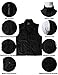 H2H Men's Multiple Pockets Cotton Safari Fishing Military Vest Black US M/Asia L (KMOV0152)