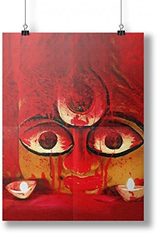 BuyRudraksha Goddess Durga Eye - Canvas Roll WITHOUT FRAME - Home Wall decor Canvas Print