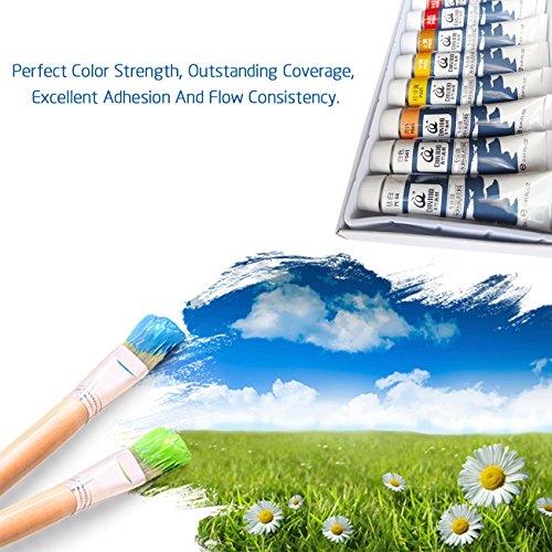 Lasten 24 Cols Gouache Paint Set, Artist Paint, Gouache Watercolors Paint, Watercolor Gouache Painting Kit, Gouache Set for Drawing, Artist Suppliers, Perfect Art Set for Artist(24 tubes X 12 ml) - Thumbnail 5