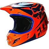 2016 Fox Racing V1 Race Helmet (L, Orange/Blue)