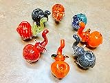 3.5 Inch Tall Dark Multi-Color Swirl Elephant