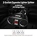 USB Car Charger, Topoint 120W Multiple Ports Car Charger 12V/24V Dual USB Ports 3.1A with 2 Socket Cigarette Lighter Splitter Car Power Adapter for Smart Phones/GPS Devices